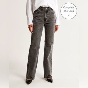 Abercrombie & Fitch High Rise 90s Relaxed Jean Brown Washed 25 New With Tags
